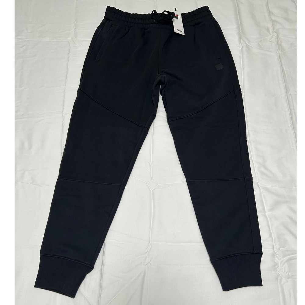 Fila Mens Apex Fashion Layering Joggers Pants Black Size L Athletic Casual New